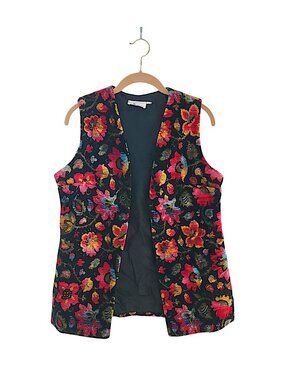 Vintage Floral Tapestry Vest by Aladdin SEE DESCRIPTION